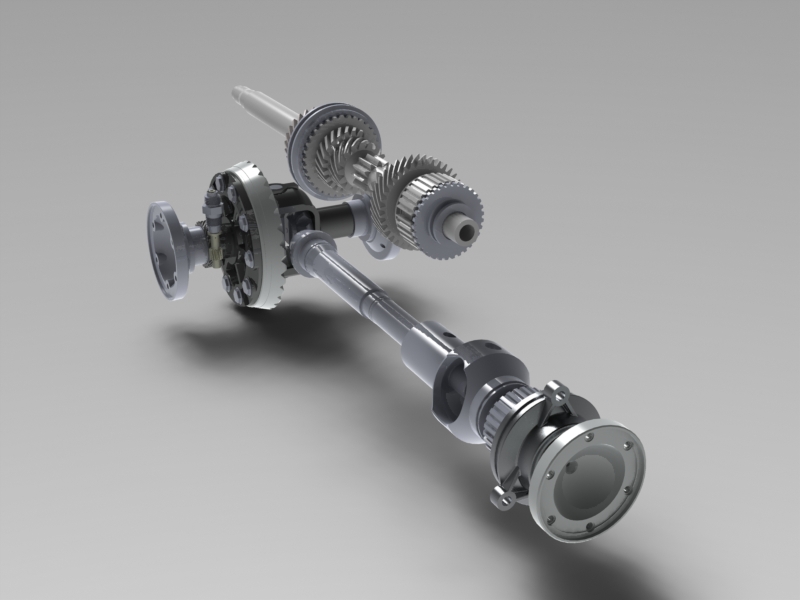 奥迪Quattro 016差速器变速箱3D图纸 INVENTOR设计 附IGS